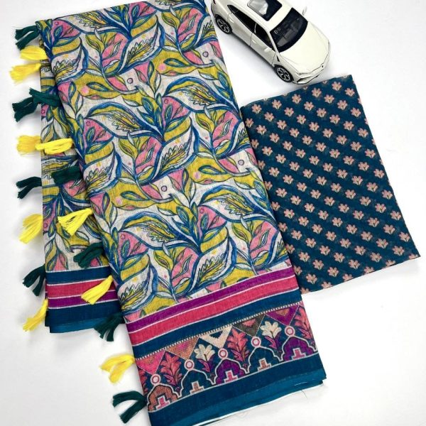 MEGALAYA DIGITAL COTTON SAREES