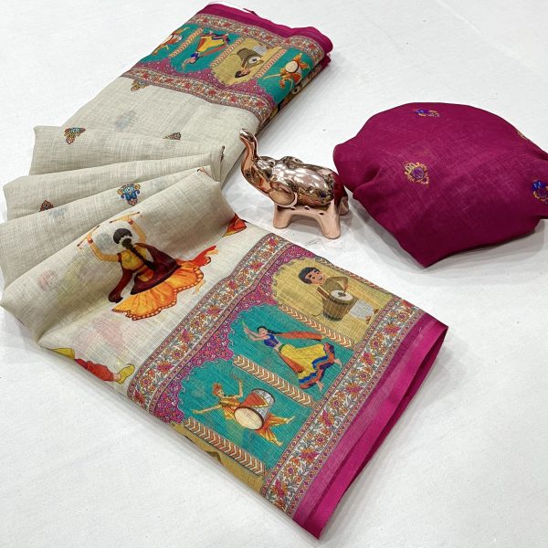 MEGALAYA DIGITAL COTTON SAREES
