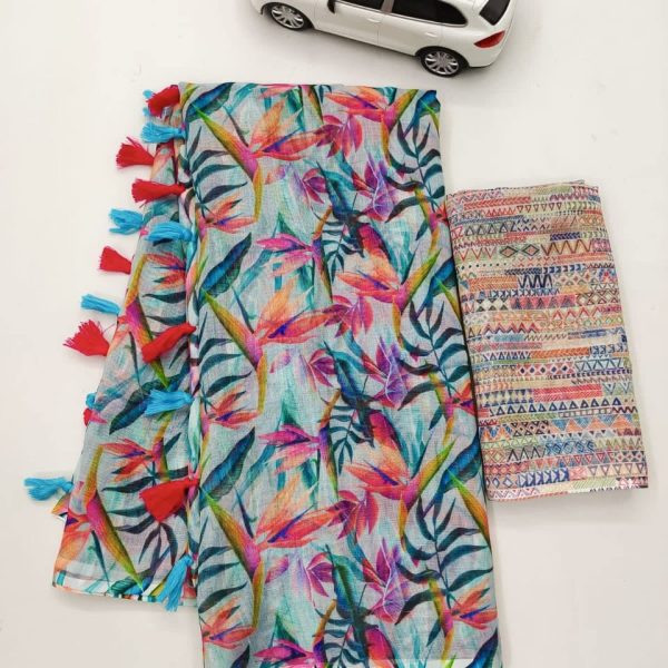 MEGALAYA DIGITAL COTTON SAREES