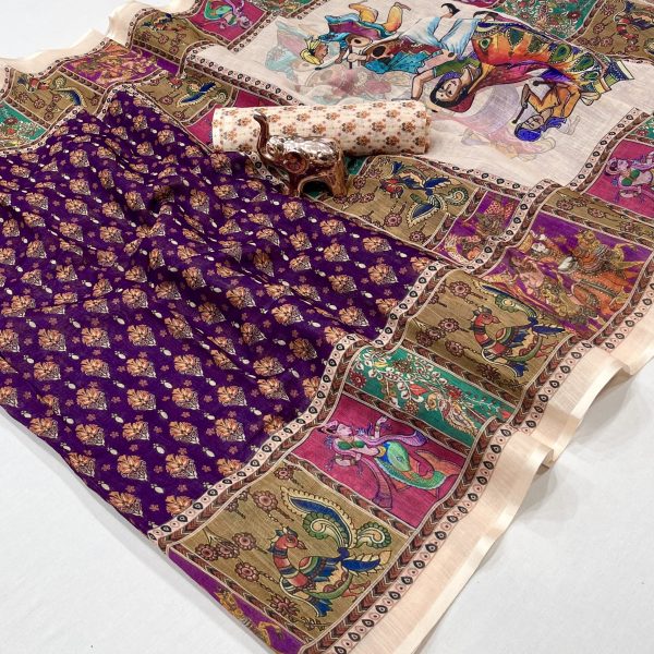 MEGALAYA DIGITAL COTTON SAREES