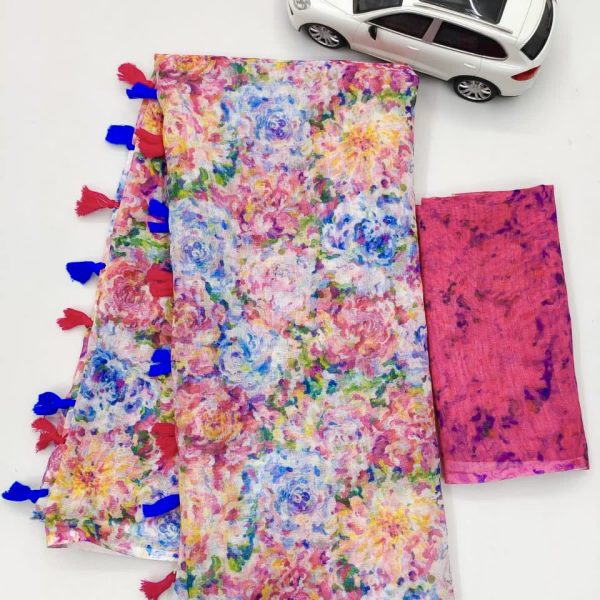 MEGALAYA DIGITAL COTTON SAREES